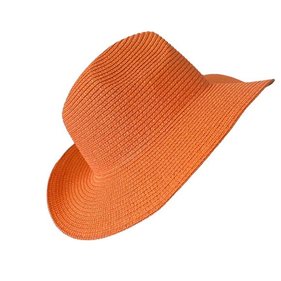 Orange wide brim,summer, beach,Summer, Panama, hat,New,OS - Picture 2 of 5